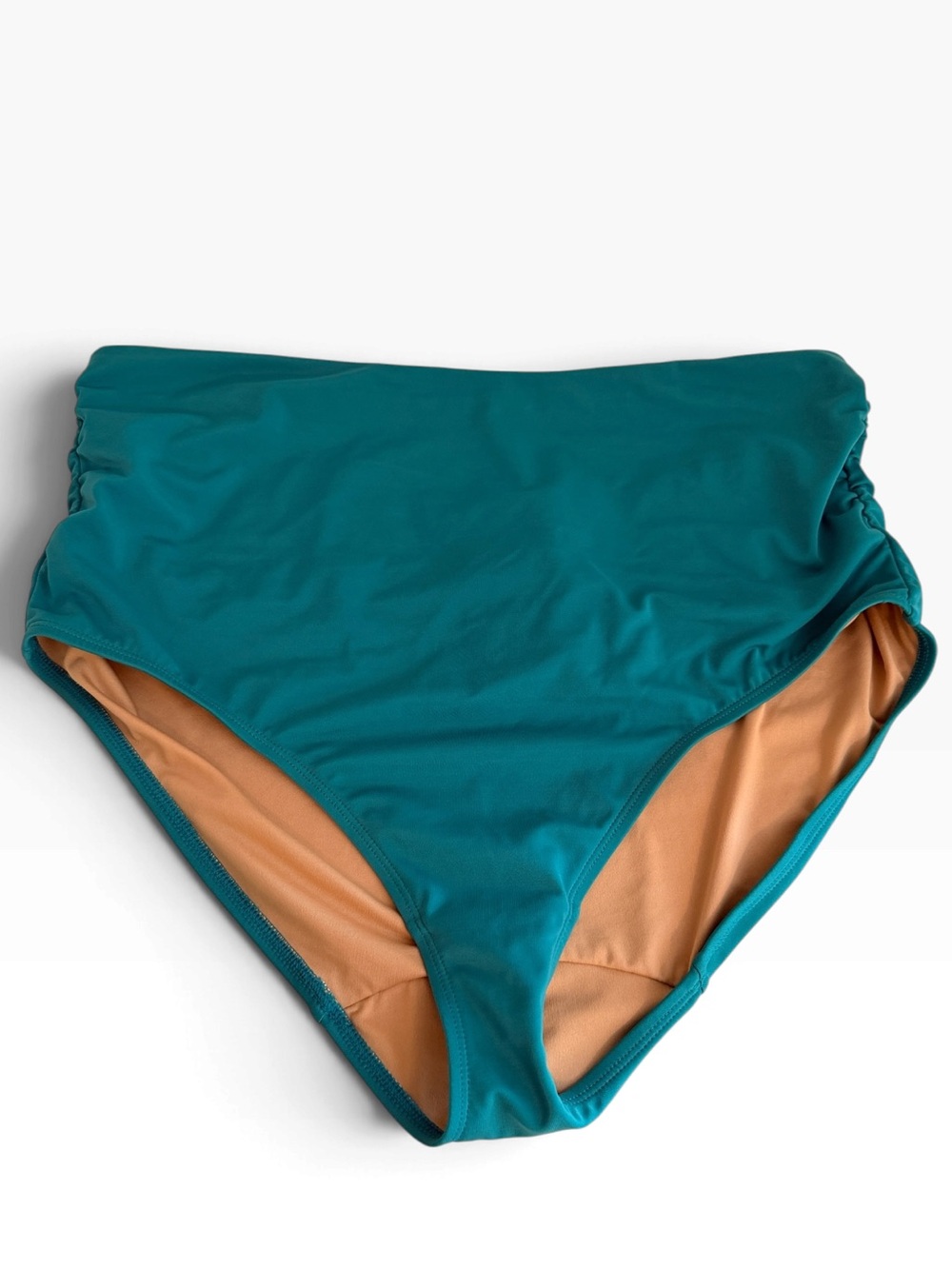 Lane Bryant High-Waist "Freestyle Neon" Teal Swim Bottoms